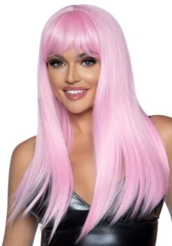 LEG AVENUE 24in Long Straight Pink Wig