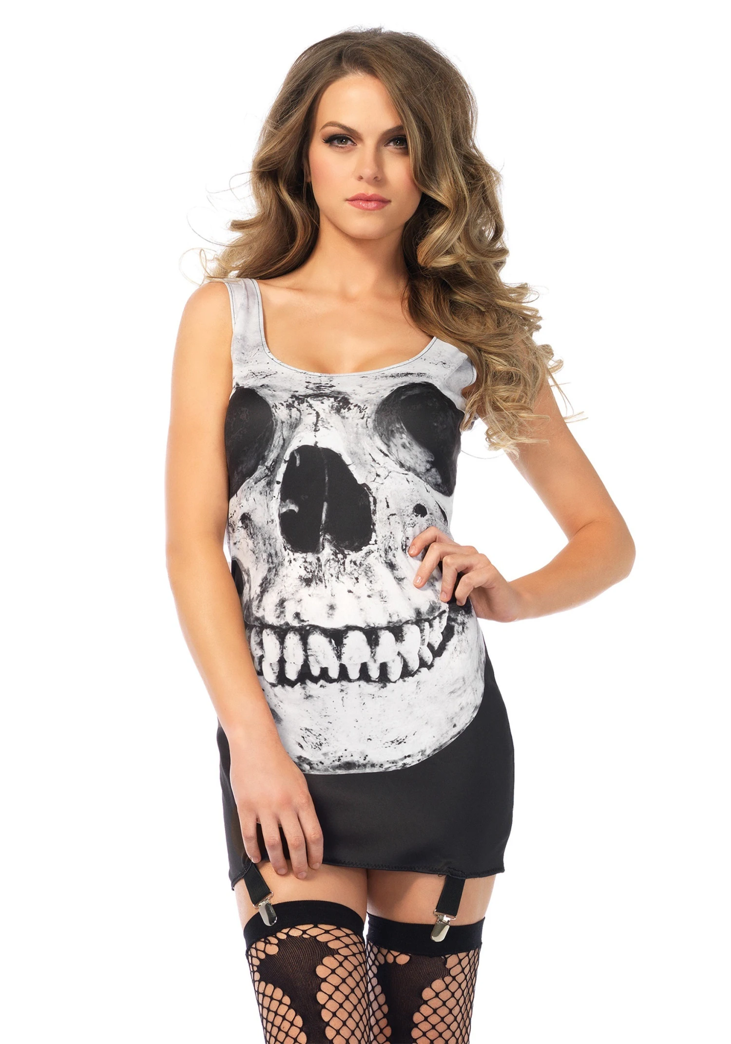 LEG AVENUE Skull Garter Adult Dress Costume 3 LEG AVENUE Skull Garter Adult Dress Costume