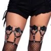 LEG AVENUE Studded Bat Thigh High Garter 2 LEG AVENUE Studded Bat Thigh High Garter -Leg Avenue bat studded thigh high garter