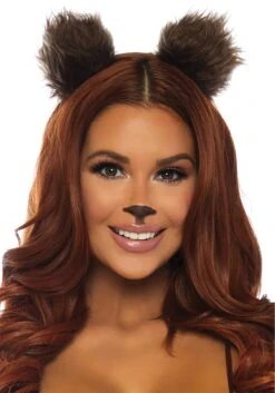 LEG AVENUE Furry Bear Ears Costume Headband