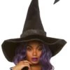 LEG AVENUE Bewitched Witch Hat-Velvet With Brim -Leg Avenue bewitched velvet witch hat with brim