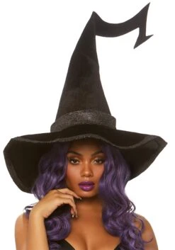 LEG AVENUE Bewitched Witch Hat-Velvet With Brim