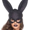 LEG AVENUE Black Glitter Bunny Mask -Leg Avenue black glitter bunny mask