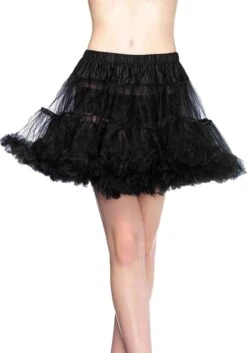LEG AVENUE Women's Fancy Black Layered Tulle Petticoat
