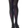 LEG AVENUE Plus Size Women's Black Opaque Plus Nylon Thigh High Tights 2 LEG AVENUE Plus Size Women's Black Opaque Plus Nylon Thigh High Tights -Leg Avenue black opaque plus nylon thigh high tights