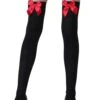 LEG AVENUE Black Stockings With Red Bows 1 LEG AVENUE Black Stockings With Red Bows -Leg Avenue black stockings with red bows