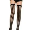 LEG AVENUE Black Striped Stockings -Leg Avenue black striped stockings