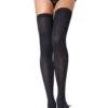 LEG AVENUE Black Thigh High Stockings