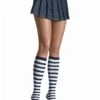 LEG AVENUE Black / White Striped Knee High Stockings For Women 1 LEG AVENUE Black / White Striped Knee High Stockings For Women -Leg Avenue black white striped knee high stockings