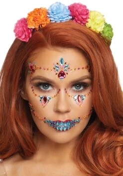 LEG AVENUE Day Of The Dead Face Jewels