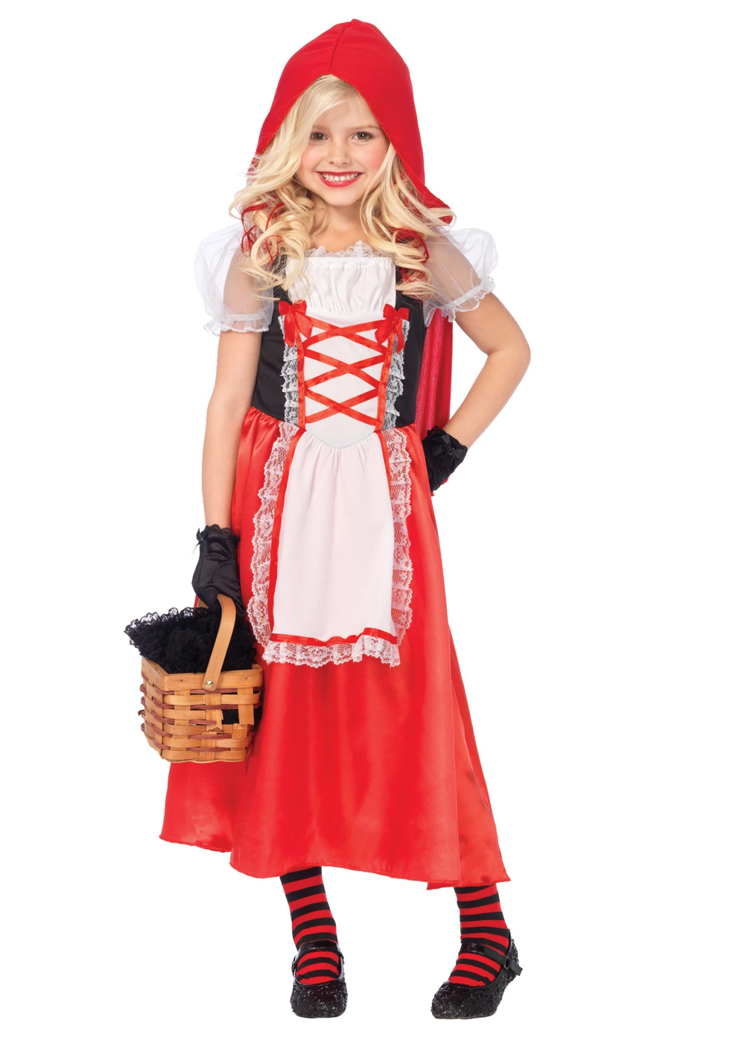 LEG AVENUE Red Riding Hood Costume For Girls 3 LEG AVENUE Red Riding Hood Costume For Girls