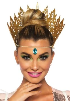 LEG AVENUE Jeweled Glitter Queen's Crown Costume Headband Accessory