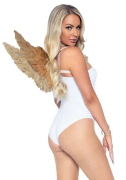 LEG AVENUE Feather Wings With Gold Color -Leg Avenue gold feather wings alt 2