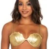 LEG AVENUE Ladies Gold Mermaid Bra Top -Leg Avenue gold mermaid bra top