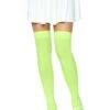 LEG AVENUE Green Opaque Thigh High Nylon Stockings 1 LEG AVENUE Green Opaque Thigh High Nylon Stockings -Leg Avenue green opaque nylon thigh high tights