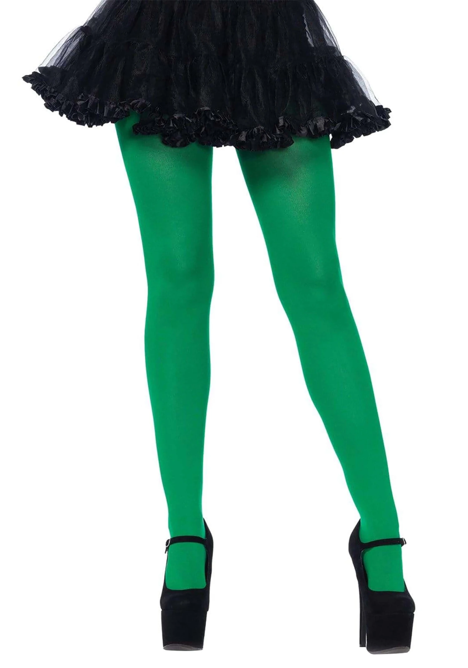 LEG AVENUE Plus Size Green Spandex Opaque Women's Tights 3 LEG AVENUE Plus Size Green Spandex Opaque Women's Tights