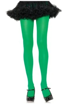 LEG AVENUE Kelly Green Nylon Tights