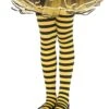LEG AVENUE Kids Black And Yellow Striped Tights -Leg Avenue kids black and yellow striped tights