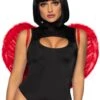 LEG AVENUE Red Marabou Trimmed Feather Wings -Leg Avenue marabou trimmed red feather wings