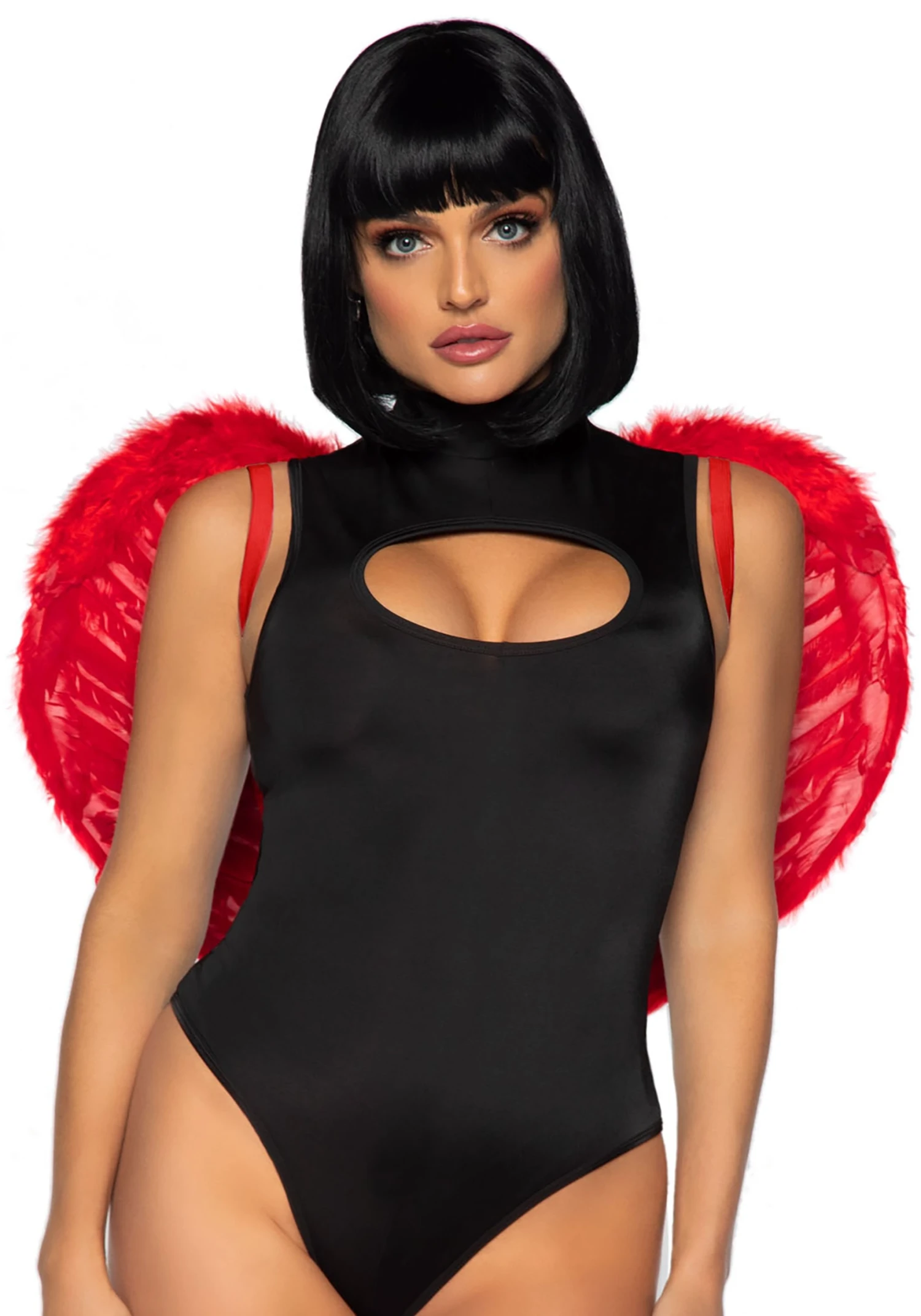 LEG AVENUE Red Marabou Trimmed Feather Wings 3 LEG AVENUE Red Marabou Trimmed Feather Wings