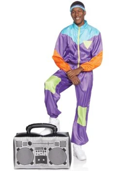 LEG AVENUE Awesome 80s Men's Track Suit Costume -Leg Avenue mens awesome 80s ski suit costume alt 2
