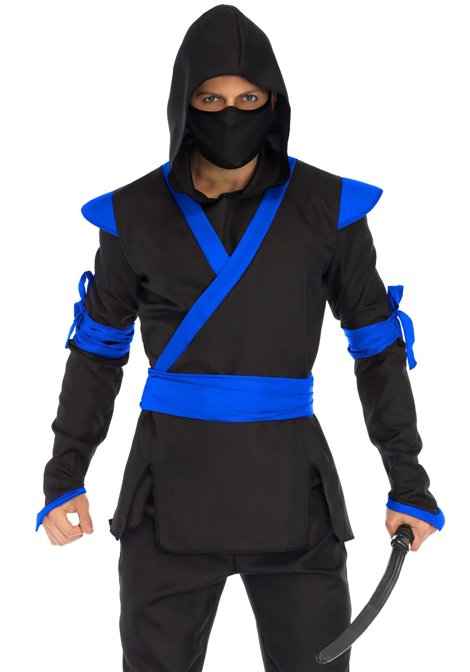 LEG AVENUE Blue Ninja Mens Costume 4 LEG AVENUE Blue Ninja Mens Costume - Image 3