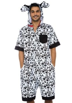 LEG AVENUE Mens Dalmatian Dog RompHim Costume