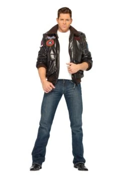 LEG AVENUE Mens Top Gun Bomber Jacket Costume