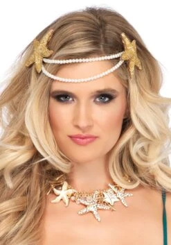 LEG AVENUE Mermaid Pearl Starfish Headband Accessory