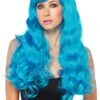 LEG AVENUE Neon Blue Long Wig 2 LEG AVENUE Neon Blue Long Wig -Leg Avenue neon blue long wig