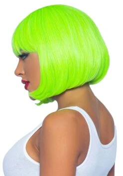 LEG AVENUE Neon Green Short Bob Women's Wig -Leg Avenue neon green short bob wig alt 2
