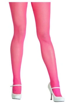 LEG AVENUE Neon Pink Fishnet Tights For Women