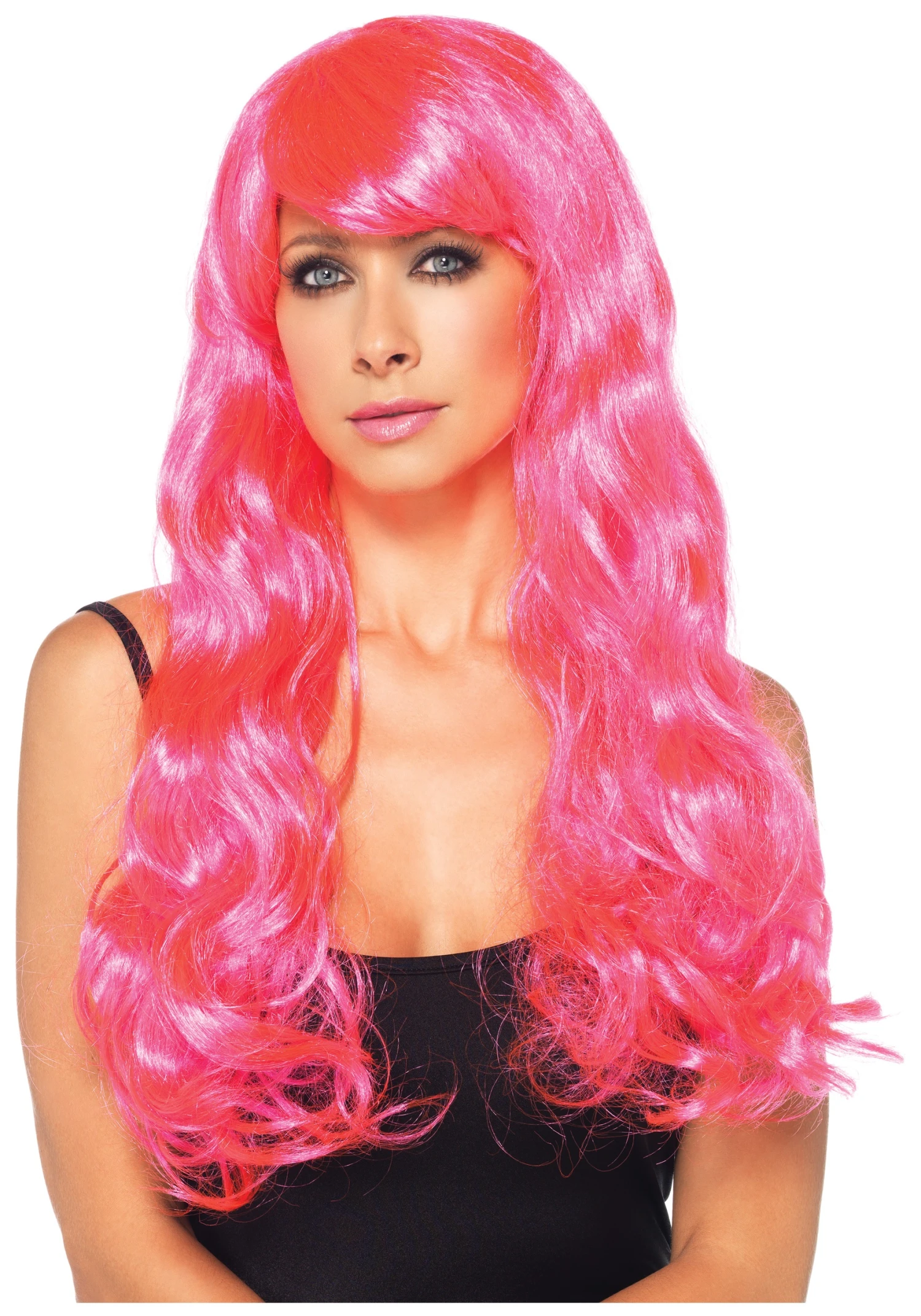 LEG AVENUE Neon Pink Long Wig 3 LEG AVENUE Neon Pink Long Wig