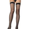 LEG AVENUE Nylon Black Fishnet Thigh Highs