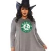 LEG AVENUE Women's Plus Size Basic Witch Jersey Dress Costume -Leg Avenue plus size basic witch jersey dress