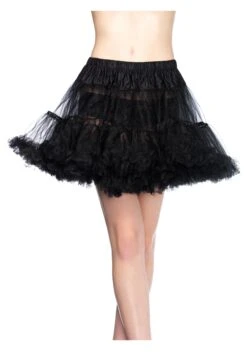 LEG AVENUE Plus Size Black Tulle Petticoat