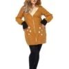 LEG AVENUE Plus Size Cozy Fawn Costume For Adults -Leg Avenue plus size cozy fawn costume