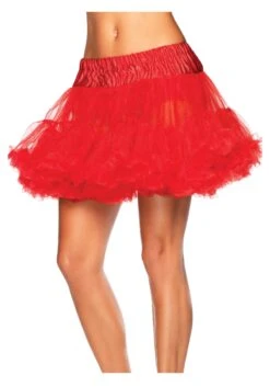 LEG AVENUE Plus Size Red Tulle Petticoat