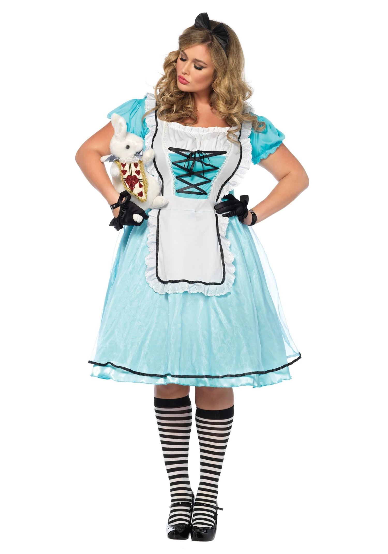 LEG AVENUE Plus Size Tea Time Alice Costume For Women 3 LEG AVENUE Plus Size Tea Time Alice Costume For Women