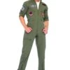 LEG AVENUE Plus Size Top Gun Costume Jumpsuit For Adults
