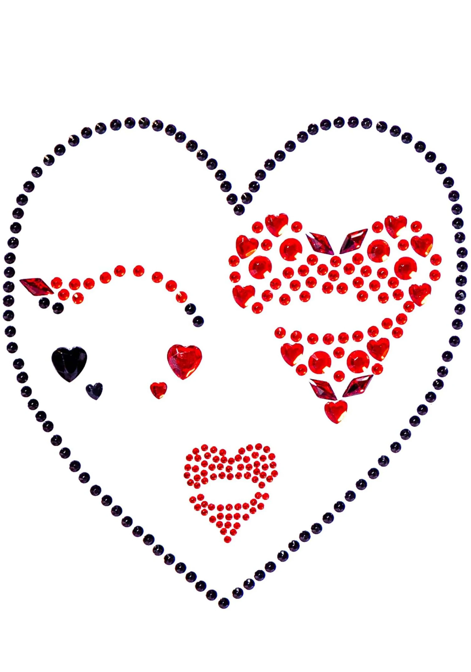 LEG AVENUE Queen Of Heart Face Jewel Costume Accessory Kit 3 LEG AVENUE Queen Of Heart Face Jewel Costume Accessory Kit