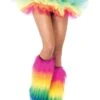LEG AVENUE Rainbow Furry Leg Warmers 2 LEG AVENUE Rainbow Furry Leg Warmers -Leg Avenue rainbow furry leg warmers