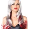 LEG AVENUE Red And Gray Two Toned Wig -Leg Avenue red and gray two toned wig