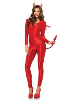 LEG AVENUE Red Spandex Catsuit Costume 7 LEG AVENUE Red Spandex Catsuit Costume -Leg Avenue red spandex catsuit alt2
