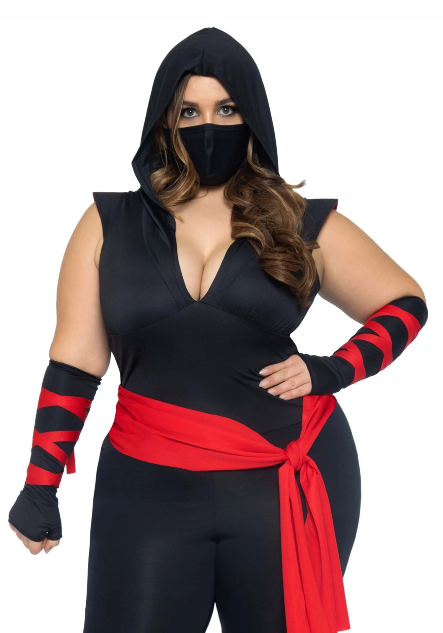 LEG AVENUE Plus Size Women's Deadly Ninja Women's Sexy Costume 4 LEG AVENUE Plus Size Women's Deadly Ninja Women's Sexy Costume - Image 3