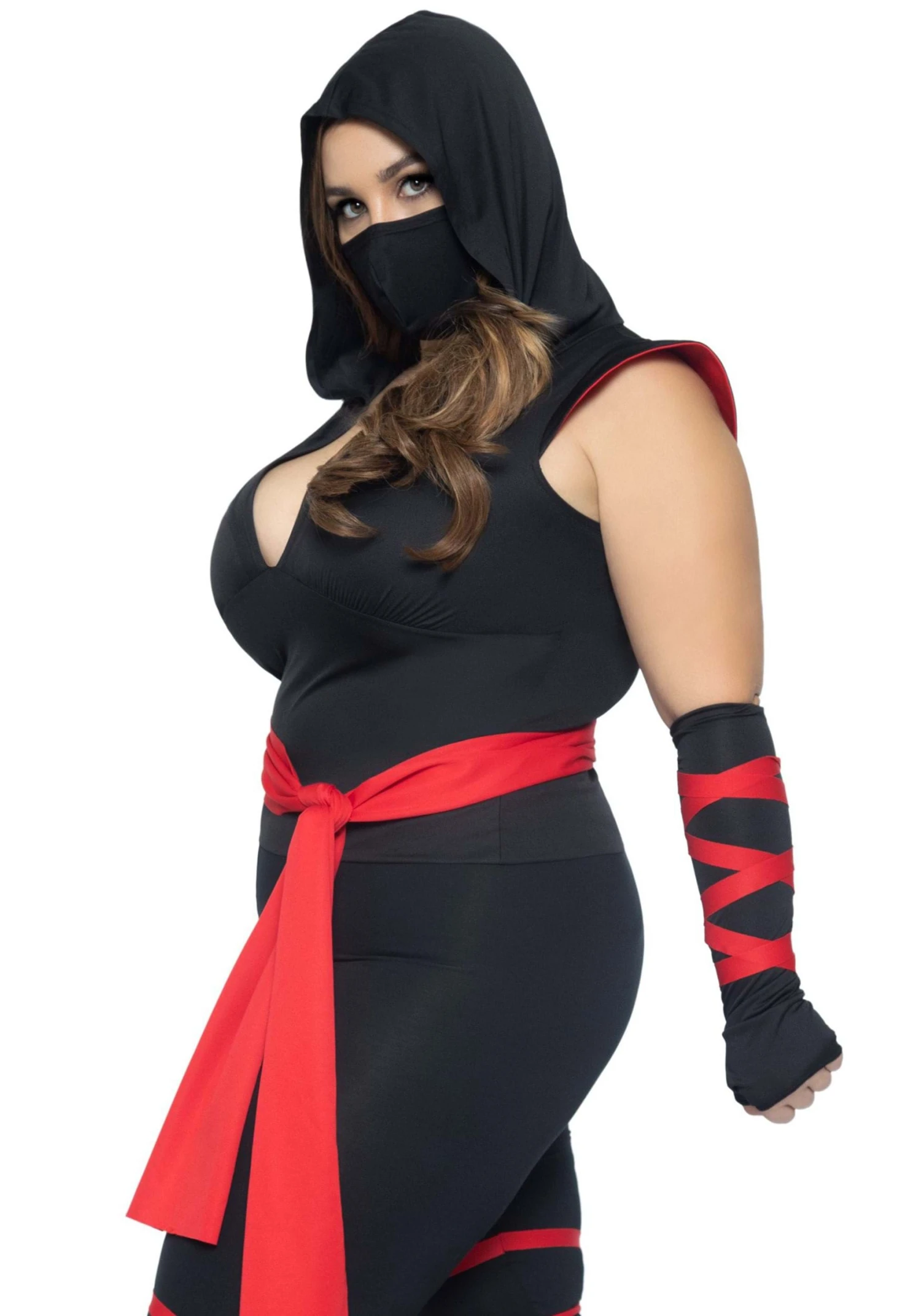 LEG AVENUE Plus Size Women's Deadly Ninja Women's Sexy Costume 5 LEG AVENUE Plus Size Women's Deadly Ninja Women's Sexy Costume - Image 4