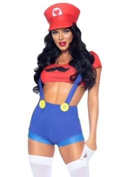 LEG AVENUE 2 Piece Red Gamer Babe Sexy Women's Costume