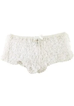 LEG AVENUE White Ruffle Tanga Sexy Panties