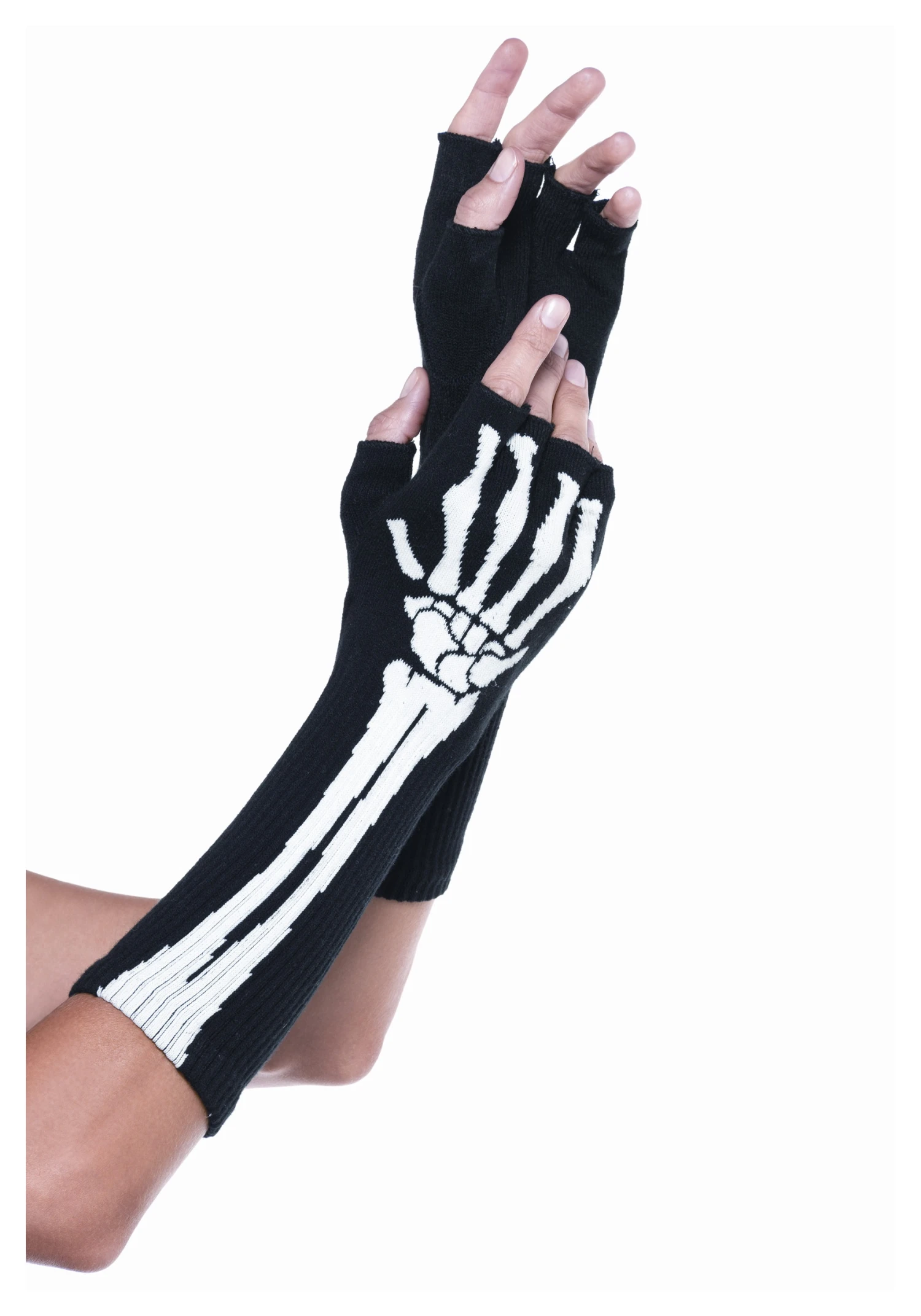 LEG AVENUE Skeleton Fingerless Gloves 3 LEG AVENUE Skeleton Fingerless Gloves