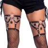 LEG AVENUE Studded Spider Thigh High Garter